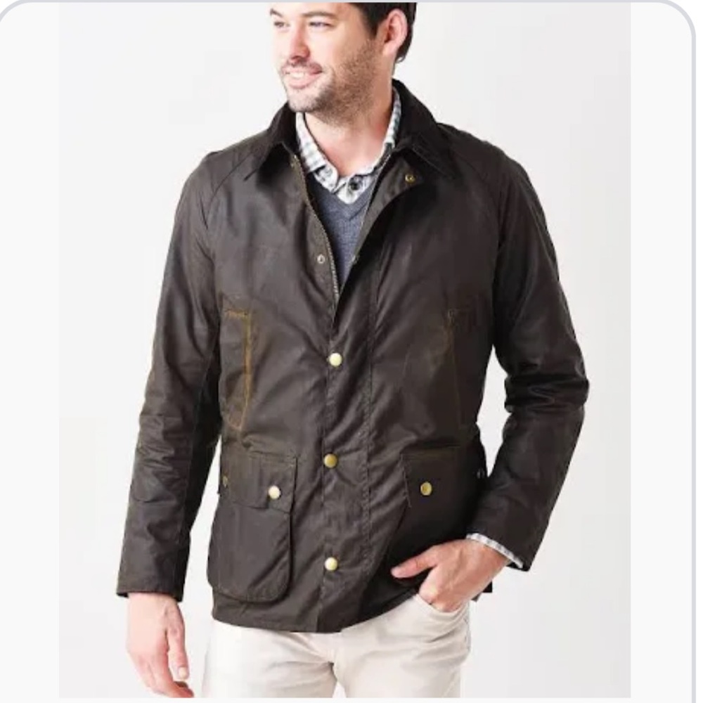 BARBOUR olive Ashby, size L, NWT
